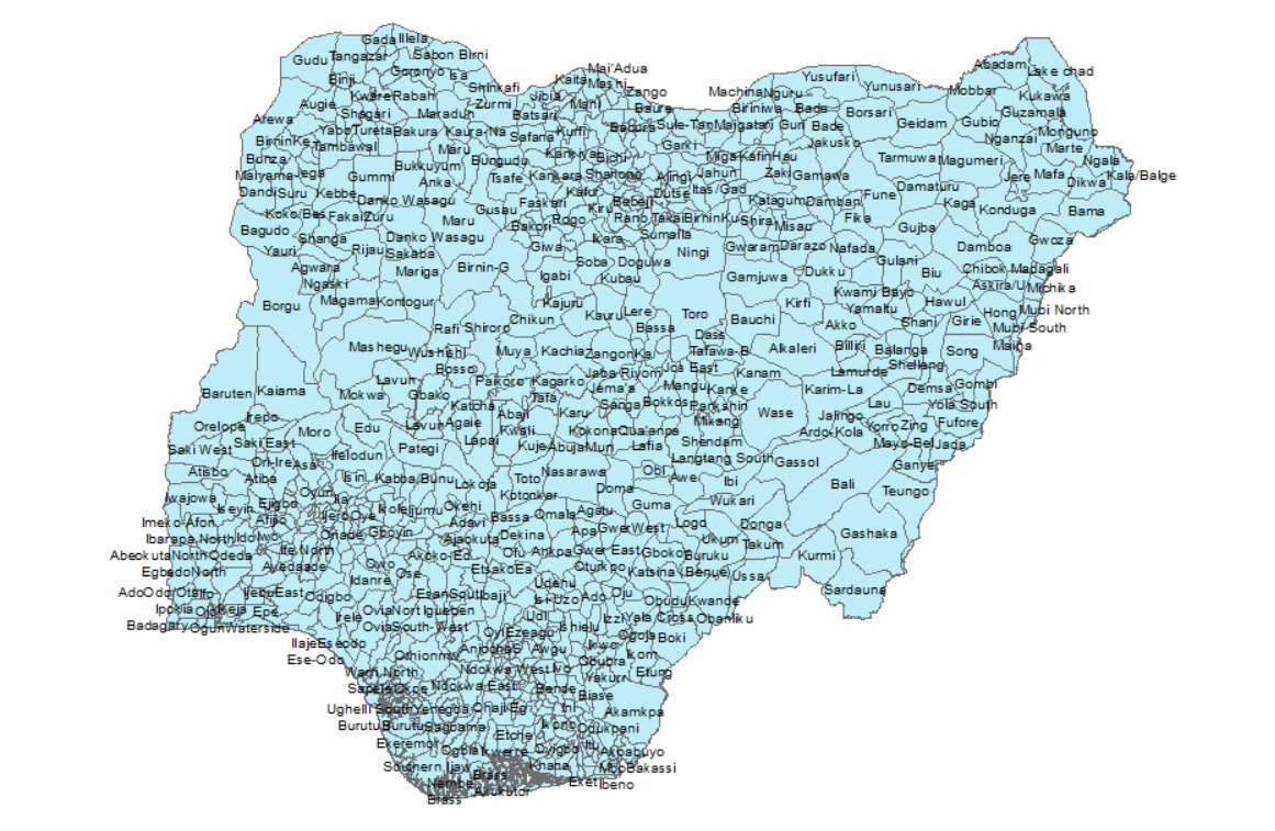 Nigeria Boundary, State and LGA